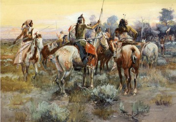Los indios de la tregua Charles Marion Russell Indiana Pinturas al óleo